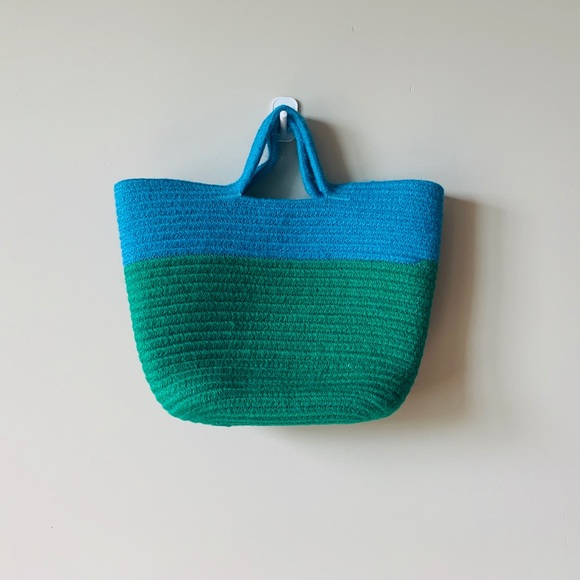 UO Color-block Straw Tote - Picture 4 of 8